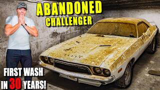 Cleaning a DISASTER quotBarn Findquot Dodge Challenger [upl. by Ynabe]