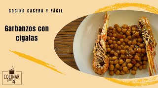 Garbanzos con cigalas Modo fácil [upl. by Oberon]