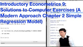 Solutions to Computer Exercises A Modern Approach Chapter 2  Introductory Econometrics 9 [upl. by Ordnassela]