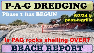 PassAGrille Dredge Project Update 6324  is shelling at the rocks OVER [upl. by Jena215]