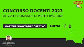 Concorso docenti 2023 al via le domande di partecipazione [upl. by Suhpesoj]