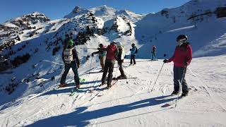 4K Les Rochassons Red Ski Piste Chatel Les Portes du Soleil France [upl. by Hump727]