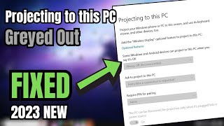 Fix quotProjecting to This PCquot Feature Disabled Problem in Windows 1011 [upl. by Enenaej]