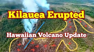 Kilauea Volcano Erupted in Hawaii USA Fissure Opened In Top Of mid East Rift [upl. by Oiceladni]