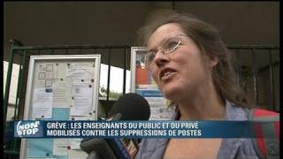 Grève  40 des profs et enseignants mobilisés [upl. by Lesiram]