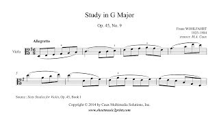 Wohlfahrt  Study in G Major Op 45 No 9  Viola [upl. by How378]