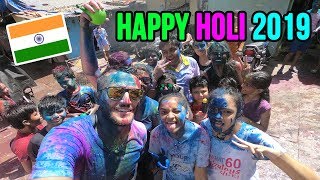 HOLI 2019 in Mumbai  Most AMAZING and COLORFUL time of our life [upl. by Attenod]