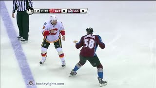 Brian McGrattan vs Patrick Bordeleau Nov 8 2013  Avalanche feed [upl. by Noirad716]