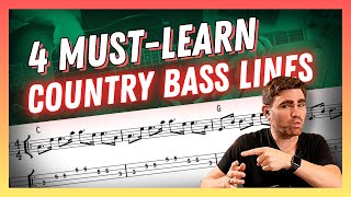 The Only 4 Country Bass Lines You Need To Learn  quotToolboxquot Bass Lines [upl. by Beck]