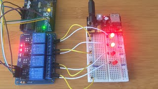 HOW TO INTERFACE 5V 4 CHANNEL RELAY MODULE WITH ARDUINO [upl. by Nauqyt32]