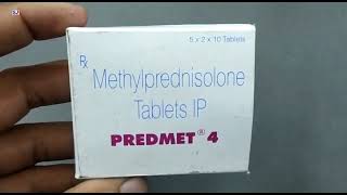 Predmet 4 Tablet  Methylprednisolone Tablets Ip uses  Predmet 4mg Tablet uses side effects benefit [upl. by Yecac]