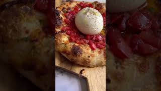 Tomato Bruschetta  Burrata Pizza 🍅🌿 recipe fyp pizza cheese tasty asmr [upl. by Aleehs]