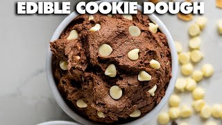 Edible Double Chocolate Cookie Dough Recipe [upl. by Aissenav764]