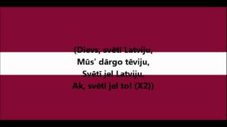 Hymne national de Lettonie [upl. by Poul]