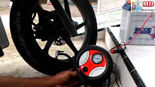 REVIEW POMPA BAN MOTOR Dengan AIR COMPRESSOR MINI PORTABLE DC 12 VOLT 260 PSI [upl. by Glasgo560]