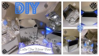 DIY DOLLAR TREE GLAM MIRROR BOXES  CLASSIC [upl. by Mosley]