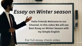 Essay on Winter Season in English Writing Winter season short essay in EnglishWinter Season [upl. by Wasserman313]