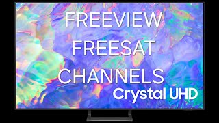 How To Set Freeview Freesat Channels Samsung Smart Crystal UHD 4K TV 55 65 75 Series 8000 [upl. by Atoiganap155]