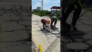 Pothole repair process [upl. by Sukul]