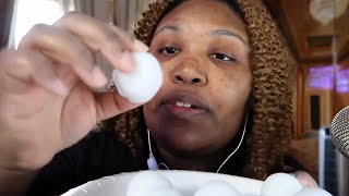 Another ASMR POWDERY SNOWBALLS  ONE BITE  10 MINUTE CHALLENGE ❄️⛄onlybites [upl. by Sylvie]