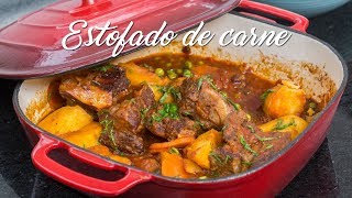 ESTOFADO DE CARNE receta de estofado fácil [upl. by Adnuhser]