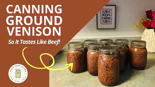 Pressure Canning Ground Venison HOW TO [upl. by Irmgard]