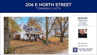 206 E North Street Towanda Illinois Homes for Sale  wwwcoldwellhomescom [upl. by Minnnie]