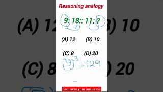 Reasoning Number Analogy Questions SSC GD UP Police SSC CGL CHSL MTS amp all exam [upl. by Brocklin]