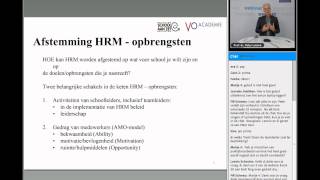 Webinar Strategisch HRM in het VO deel 1 [upl. by Vaios]