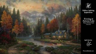 Evening at Autumn Lake from the Thomas Kinkade Vault  Gallery Lighting Experience [upl. by Edrick]