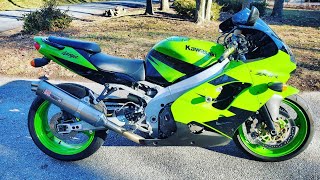 Kawasaki ZX9R Ninja Cold Start Review walk around Best Sport Bike Ever GOAT [upl. by Gnof]