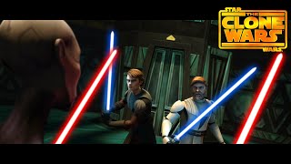 Anakin amp Kenobi vs Ventress 4K HDR  Star Wars The Clone Wars Film Extended 2008 [upl. by Nonnelg86]