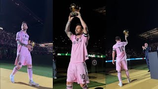 Messi presents Ballon Dor 2023 to Inter Miami [upl. by Rubina199]