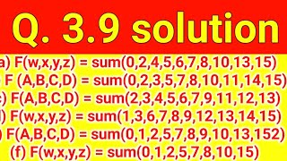 Q 39 Find all the prime implicants for the following Boolean functions and determine which are [upl. by Llehcar]