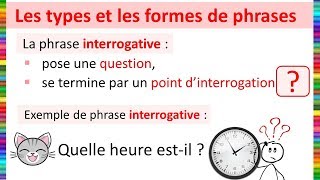 Les types et les formes de phrases [upl. by Annig]