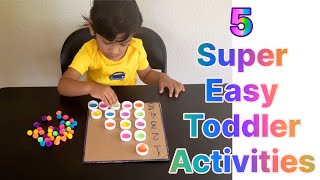 5 DIY Cardboard activities for Toddler and Preschool  Homemade Montessori Activities [upl. by Casi]