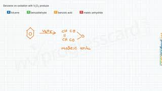 Benzene on oxidation with V2O5 produce [upl. by Bryon]