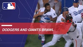 Benches clear after Yasiel Puig Nick Hundley get into confrontation [upl. by Arikat]