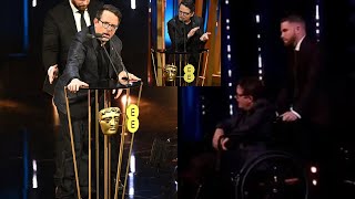 Michael J Fox Standing Ovation As He Takes To The Stage In A Wheelchair To Present Best Film Awards [upl. by Ahsaele]