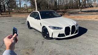 2024 BMW M3 Competition Start Up Exhaust Test Drive Walkaround POV and Review [upl. by Earezed]