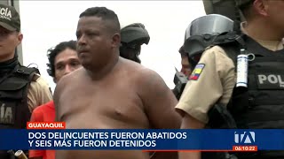 2 delincuentes fueron abatidos y 6 fueron detenidos por la Policía en Guayaquil [upl. by Affay614]