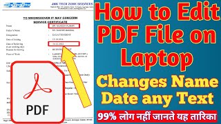 How to edit pdf file on laptop free [upl. by Arret]