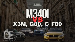 M340i vs G80 M3 X3M amp F80 M3 Mexico Street Racing [upl. by Aubrette973]