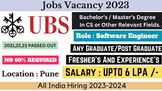 UBS Careers Off Campus Drive 2023  Software Engineer  Hiring for Fresher  Apply Now jobs2024 [upl. by Hpotsirhc521]