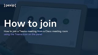 How to join a Teams meeting from a Cisco meeting room using the Teams icon on the panel [upl. by Ynahpets]