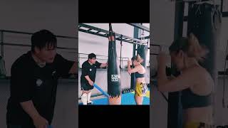 How to kick Bag👊 Muay Thaishortsthailandkickboxing [upl. by Sayre119]