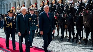 Quirinale il Presidente Mattarella incontra i Reali di Norvegia in visita di Stato [upl. by Melise]