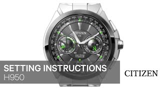 Citizen Watch Setting Instruction — H950 [upl. by Aleekat]