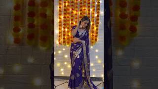 Diwali Saree Drape  santoshimegharaj sareedraping diwalioutfitideas howto shorts [upl. by Dich]