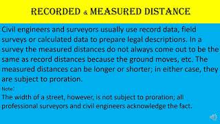 PROPERTY LINE DISTANCE PRORATION [upl. by Damas]